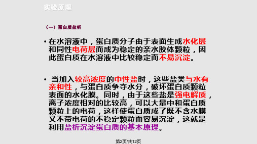 血清球蛋白分离纯化实验六.pptx