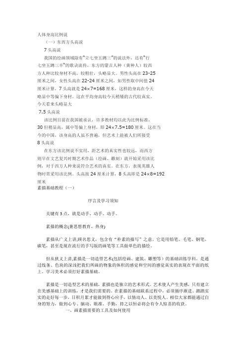 人体身高比例说
