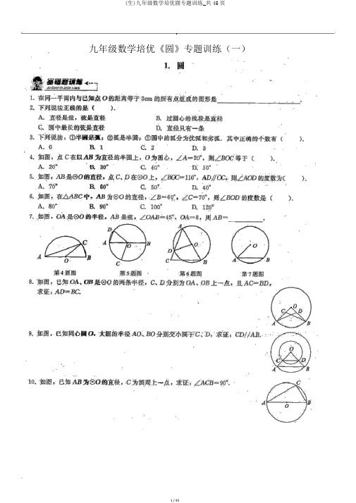 (生)九年级数学培优圆专题训练_共45页