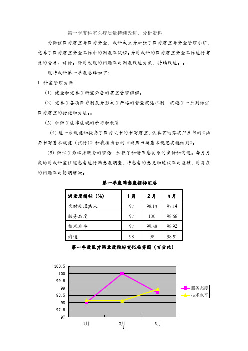 第季度医疗质量安全管理与持续改进总结 