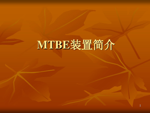 MTBE装置生产原理及工艺流程ppt课件