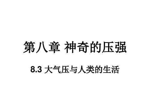 粤沪版物理八年级下册8.3