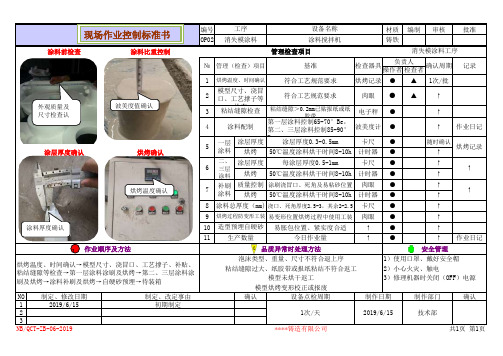 现场作业控制标准书(消失模涂料)