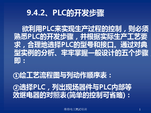 维修电工PLC培训课件