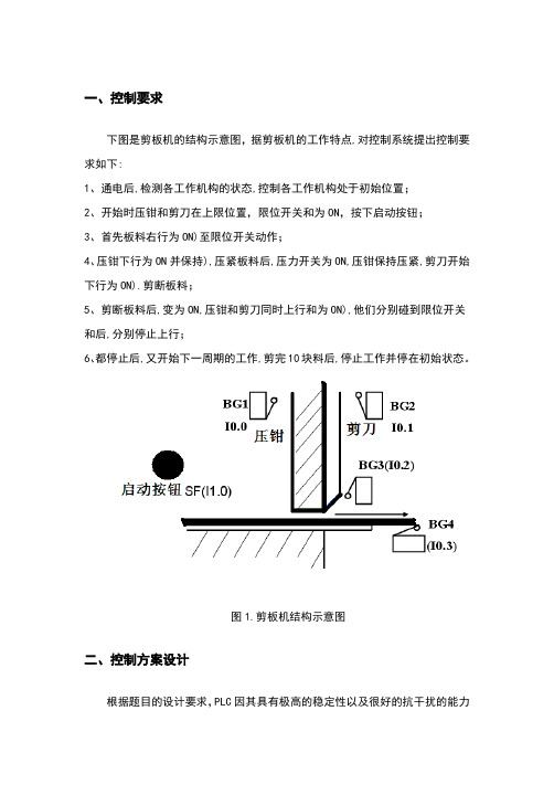 PLC剪板机控制文档