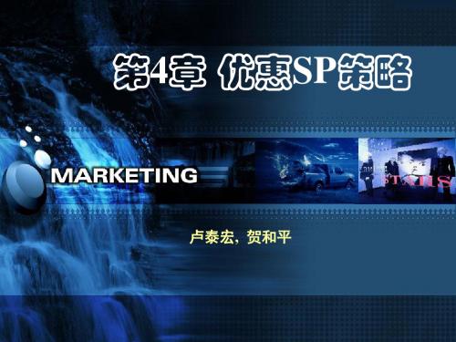 优惠SP策略教材(PPT 40张)