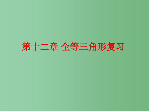 八年级数学上册 第十二章 全等三角形小结与复习课件 (新版)新人教版