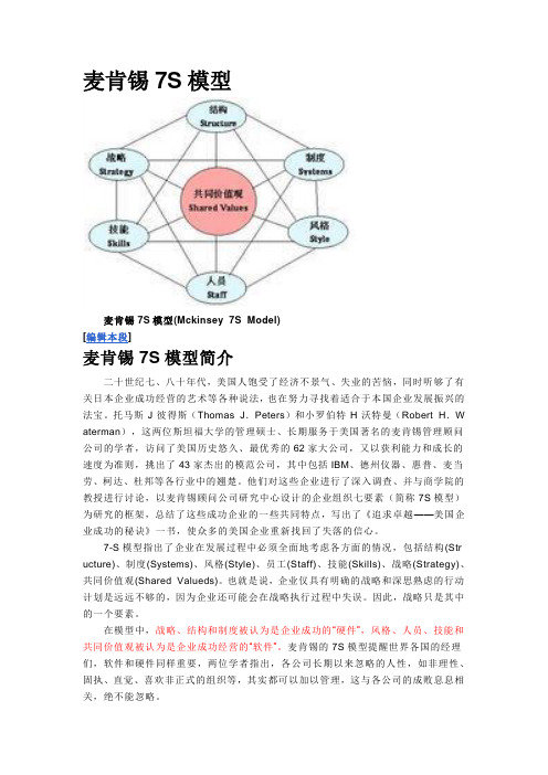 麦肯锡7S模型