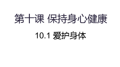 【课件】爱护身体+课件-2024-2025学年统编版道德与法治七年级上册