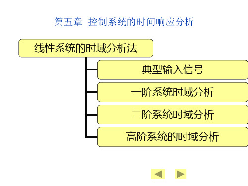 自动控制原理第五章控制系统时间响应分析