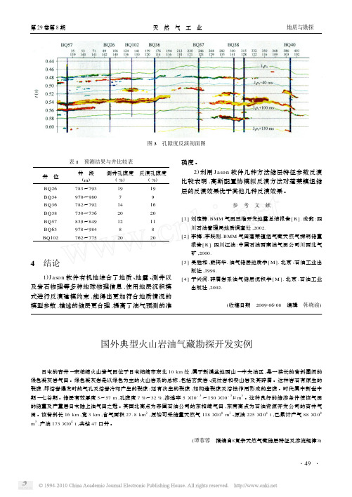 国外典型火山岩油气藏勘探开发实例