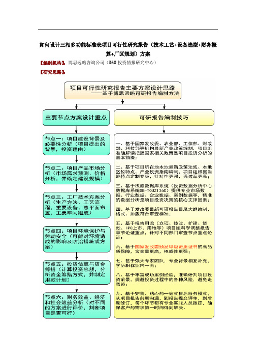 如何设计三相多功能标准表项目可行性研究报告(技术工艺+设备选型+财务概算+厂区规划)方案