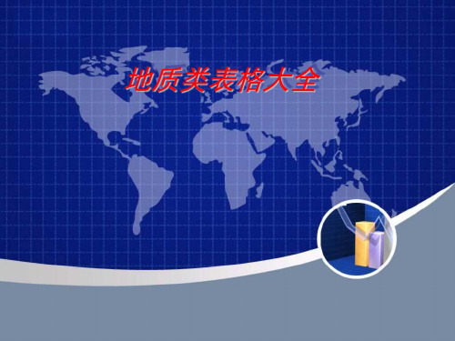 地质类表格