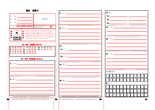 新高考语文语文答题卡(可修改)