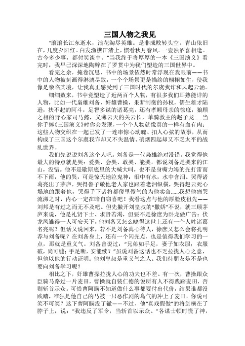 三国人物之我见(2000字).docx