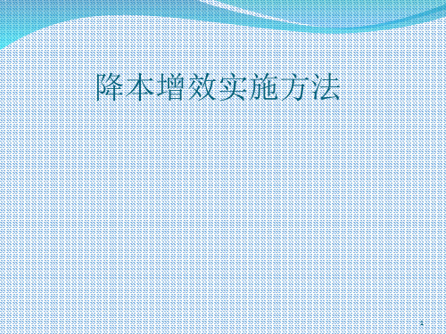 降本增效实施方法 ppt课件