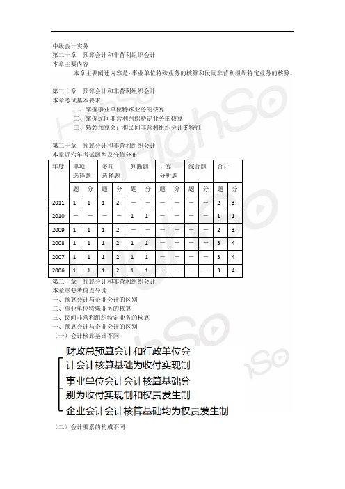 第二十章 预算会计和非营利组织会计