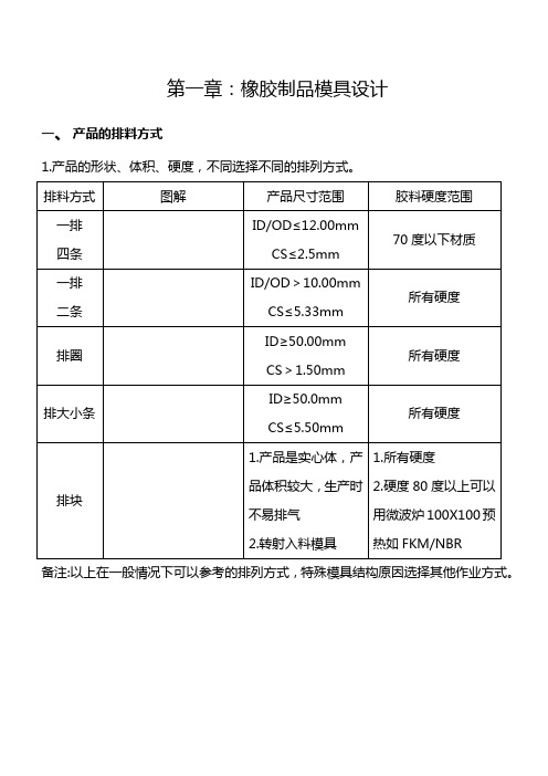 橡胶制品模具设计