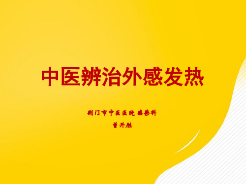 中医辨治外感发热优秀PPT资料