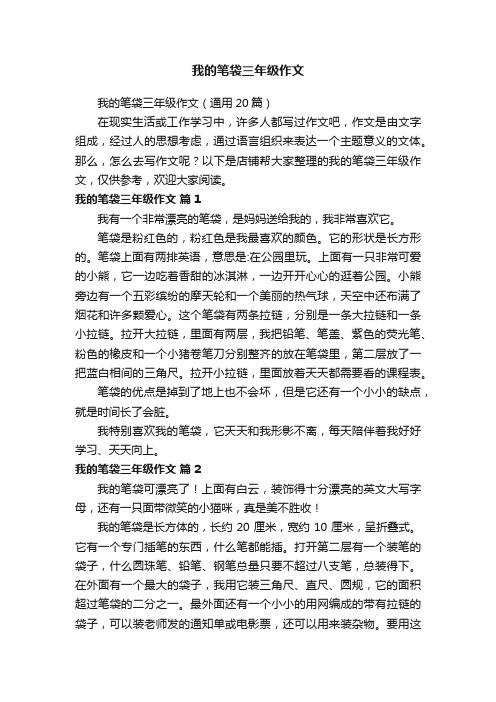 我的笔袋三年级作文