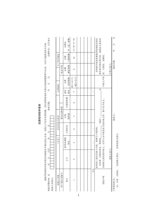 第6章 资源税纳税申报表