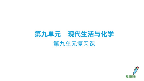 第九单元 现代生活与化学 复习课 课件 2024-2025学年化学科粤版九年级下册