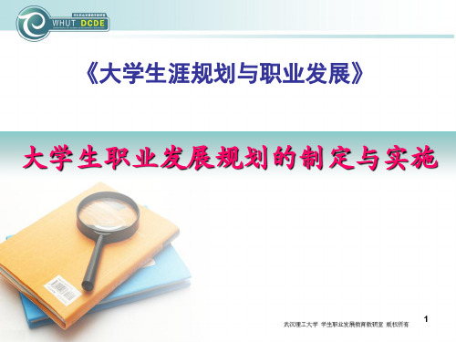 武汉理工大学大学生职业发展规划的制定与实施共34页文档