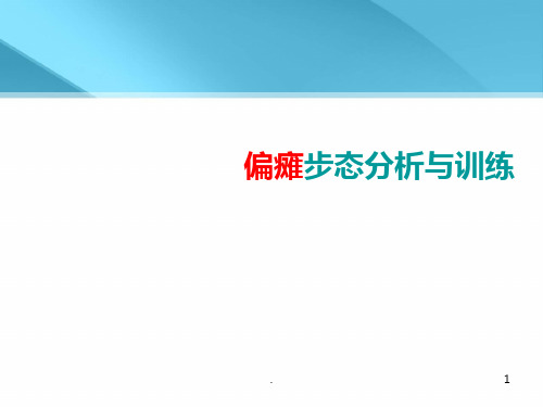 偏瘫步态分析与训练PPT课件