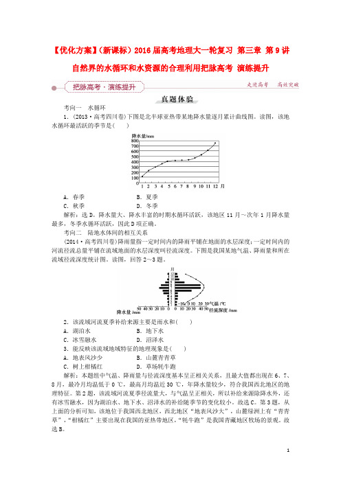 优化方案(新课标)2016届高考地理大一轮复习(把脉高考 (31)