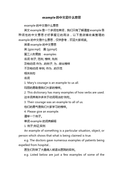 example的中文是什么意思