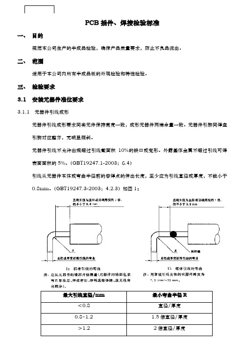 PCB插件、焊接检验标准