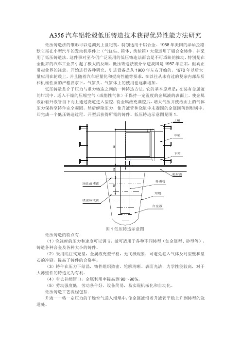 A356汽车铝轮毂低压铸造技术获得优异性能方法研究