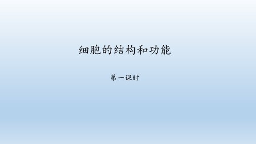 济南版七年级生物上册：1.2.1 细胞的结构和功能  课件(共45张PPT)