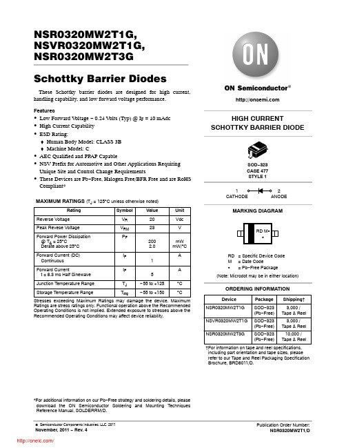 NSVR0320MW2T1G;中文规格书,Datasheet资料