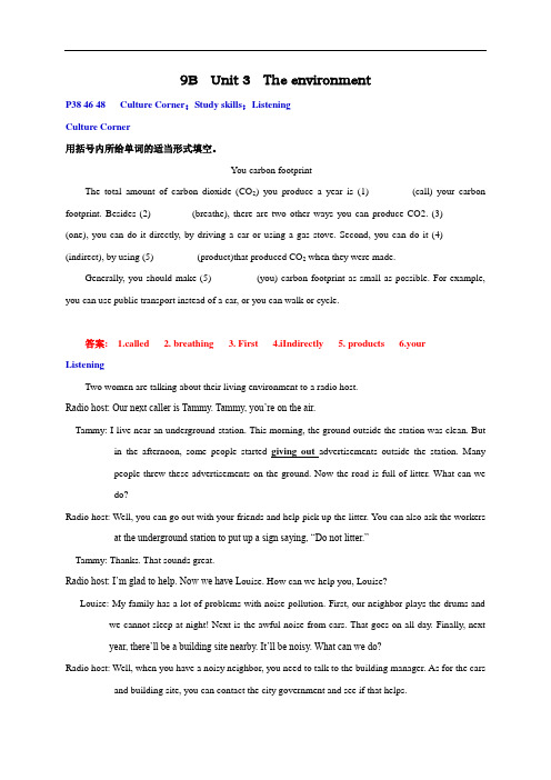 辽宁省法库县东湖第二初级中学九年级英语下册9B Unit3