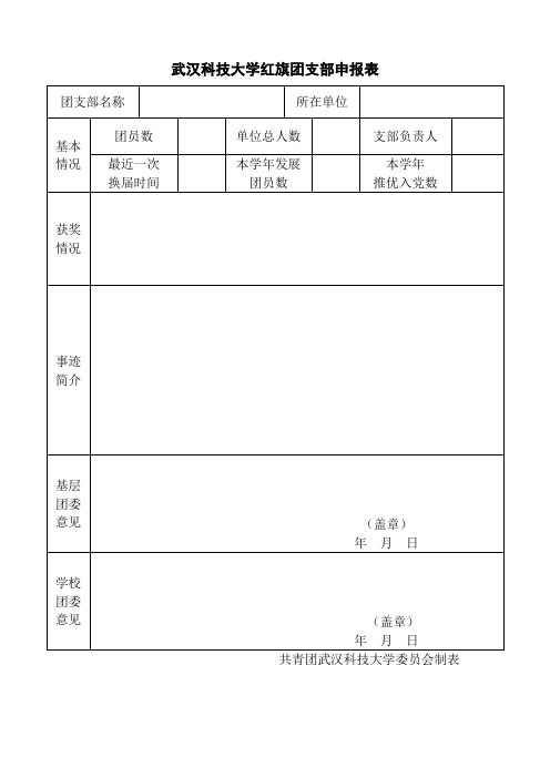 五四评优-申请表