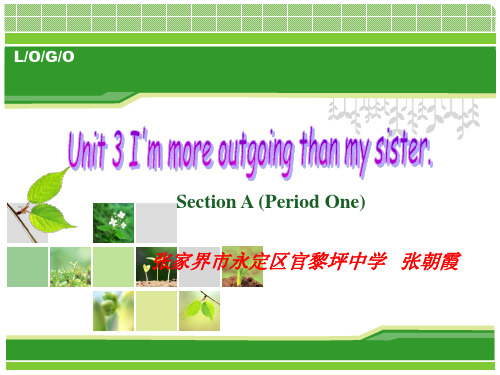 unit 3 I‘m‘more outgoing than my sister.说课稿