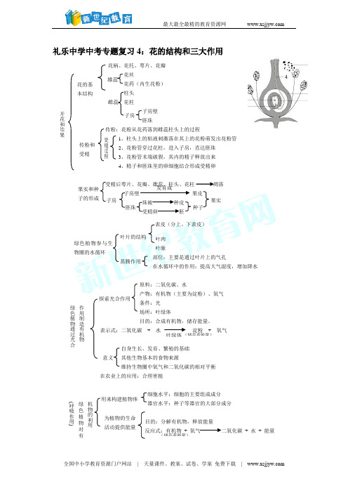 2011中考生物中考专题复习15套-15