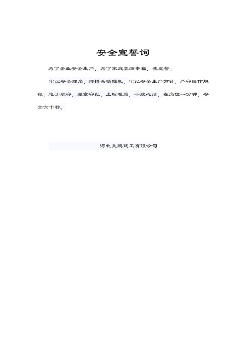 安全宣誓