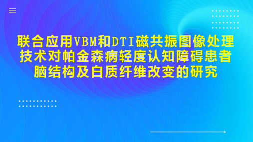 联合应用VBM和DTI磁共振图像处理技术对帕金森病轻度认知障碍患者脑结构及白质纤维改变的研究