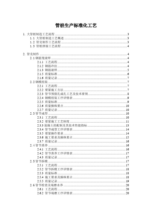 管桩生产标准化工艺