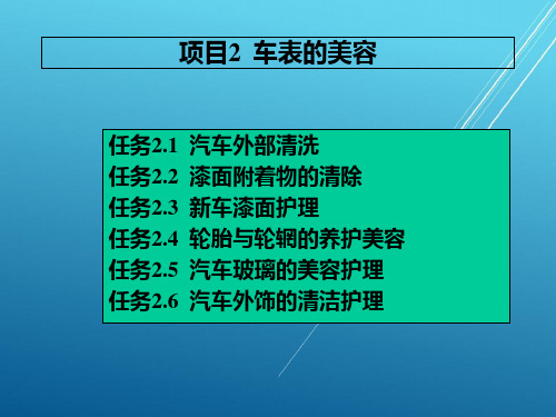 汽车美容与装饰项目车表的美容PPT课件