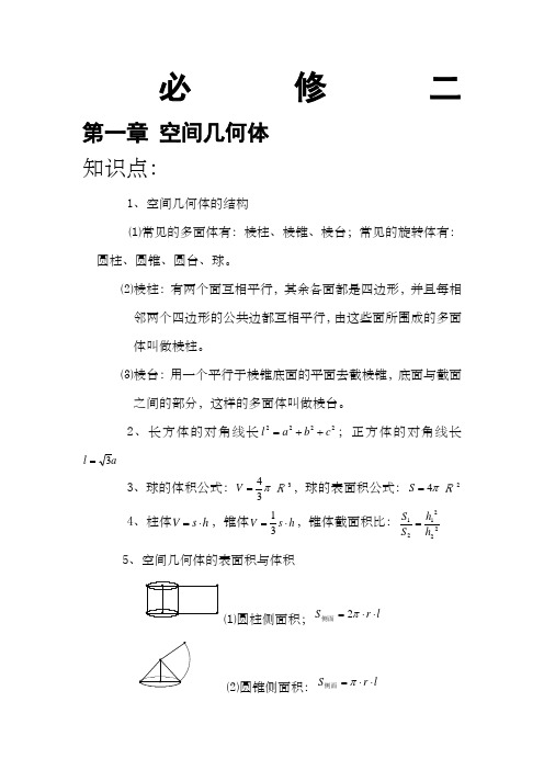 人教版高中数学必修知识点考点及典型例题解析全