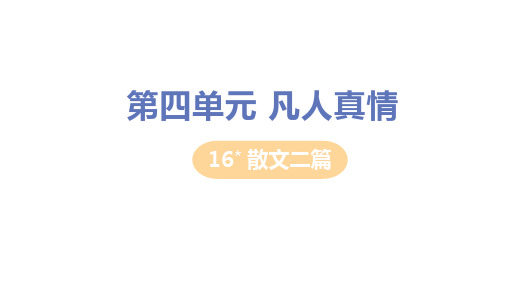 部编版语文八年级上册16散文二篇课件