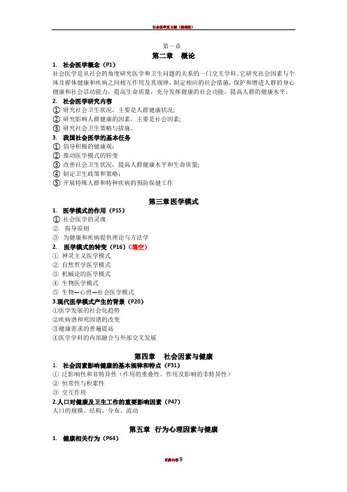 社会医学重点总结