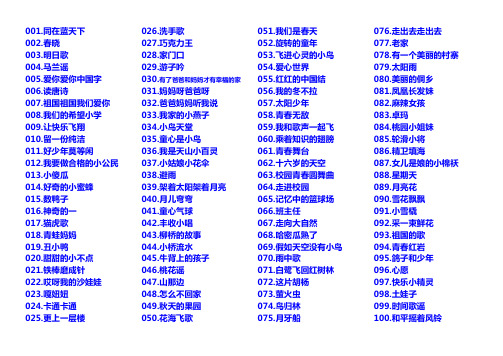 少儿歌曲大赛100首曲目.doc