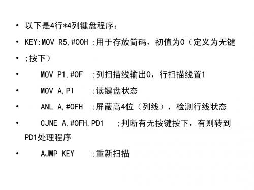 矩阵键盘例程