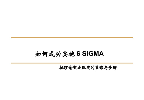 成功实施6SIGMA(ppt 84页)