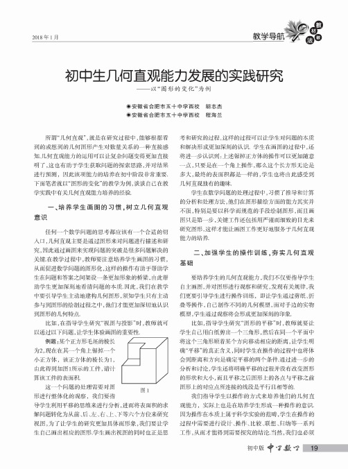 初中生几何直观能力发展的实践研究-以“图形的变化”为例