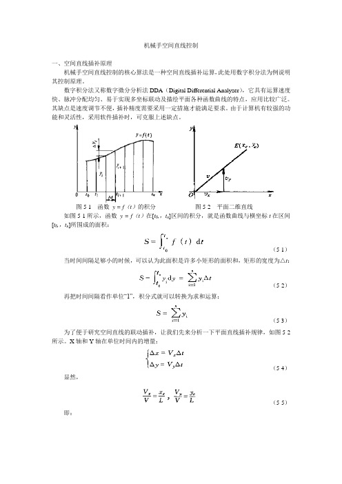 ok机械手空间直线控制